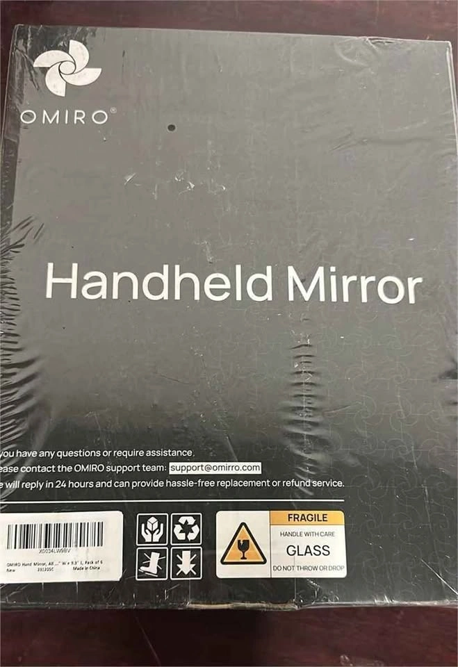 Pack of 5 Hand Mirror, All Black Handheld Mirror with Handle - photo 2