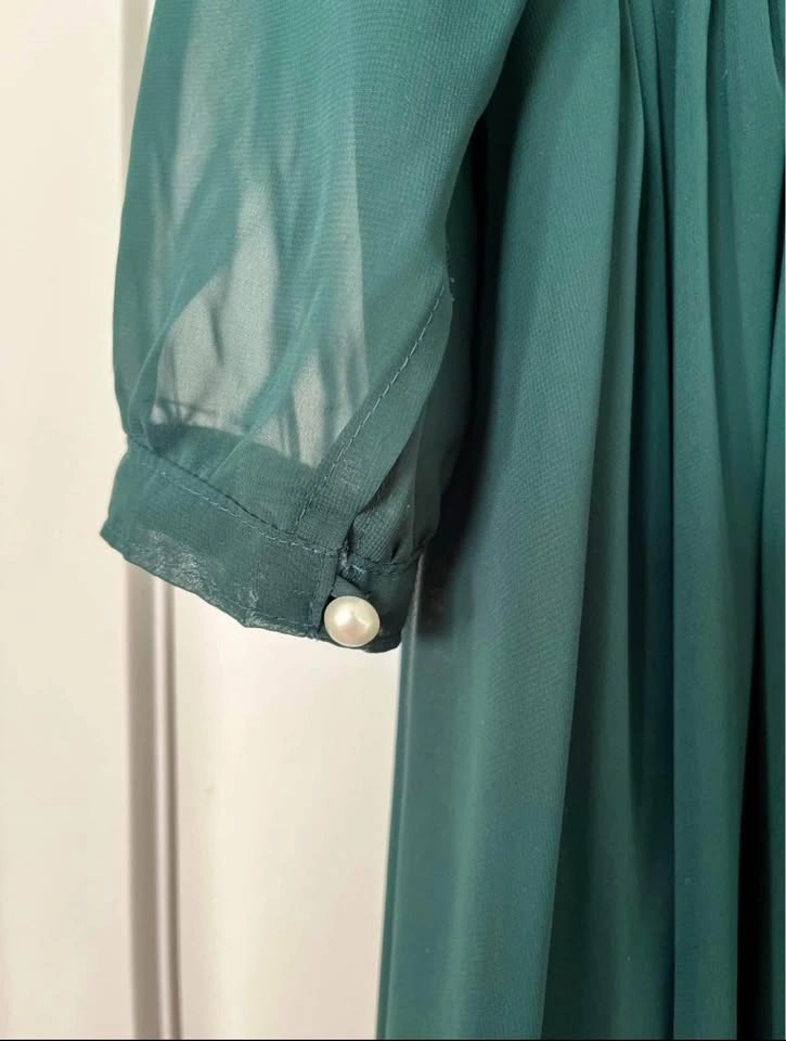 WOMENS FORMAL GOWN, LONG-SLEEVE BRIDESMAID DRESS (DARK EVERGREEN - photo 4