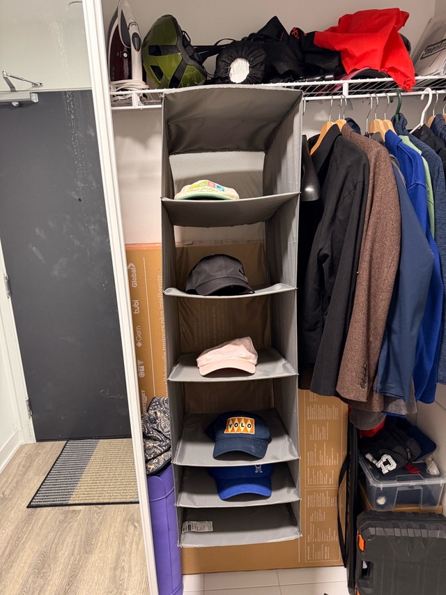 Hanging closet organizer
