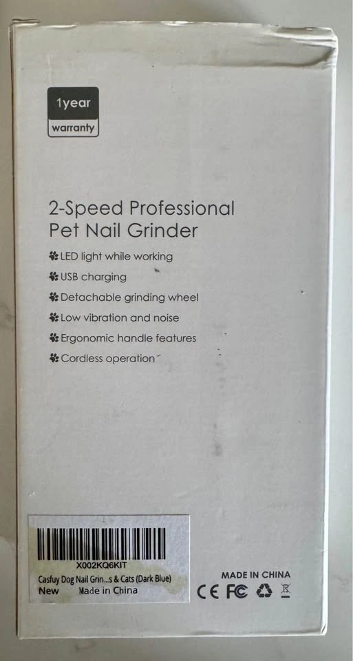 Professional Pet Nail Grinder (USB Rechargeable, 2-Speed) - photo 2