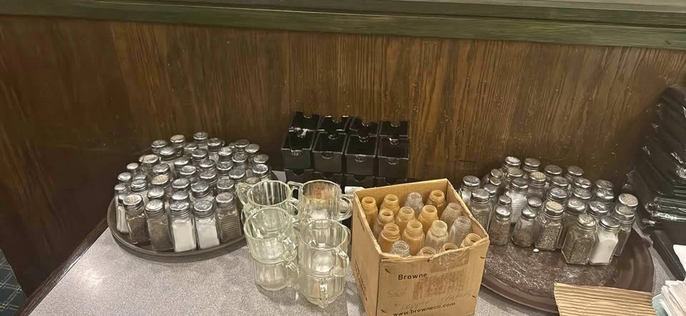Salt and pepper shakers, sugar containers - 25 cents each