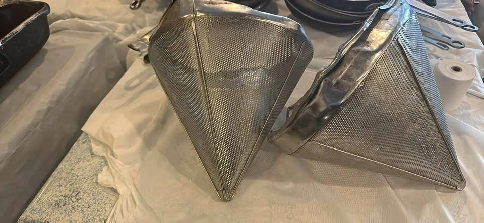 2 Stainless Steel Double-Mesh Honey Strainers