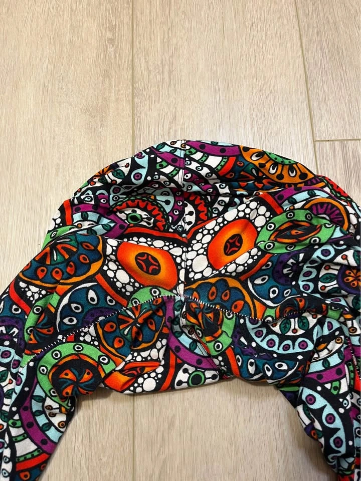 Abstract Multicolor Patterned Leggings - One Size - photo 5