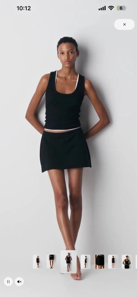 Aritzia homestretch smooth penny mini skort