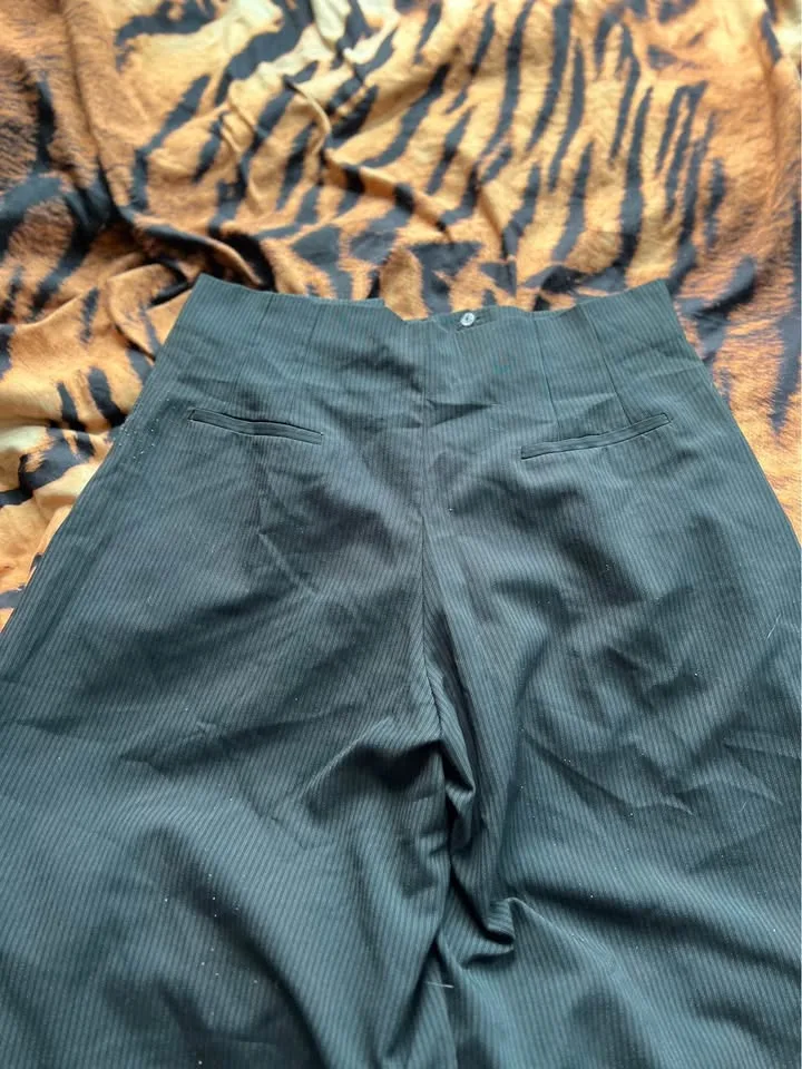 ASOS Wide Leg Striped Trousers baggy fit image indicator(3)