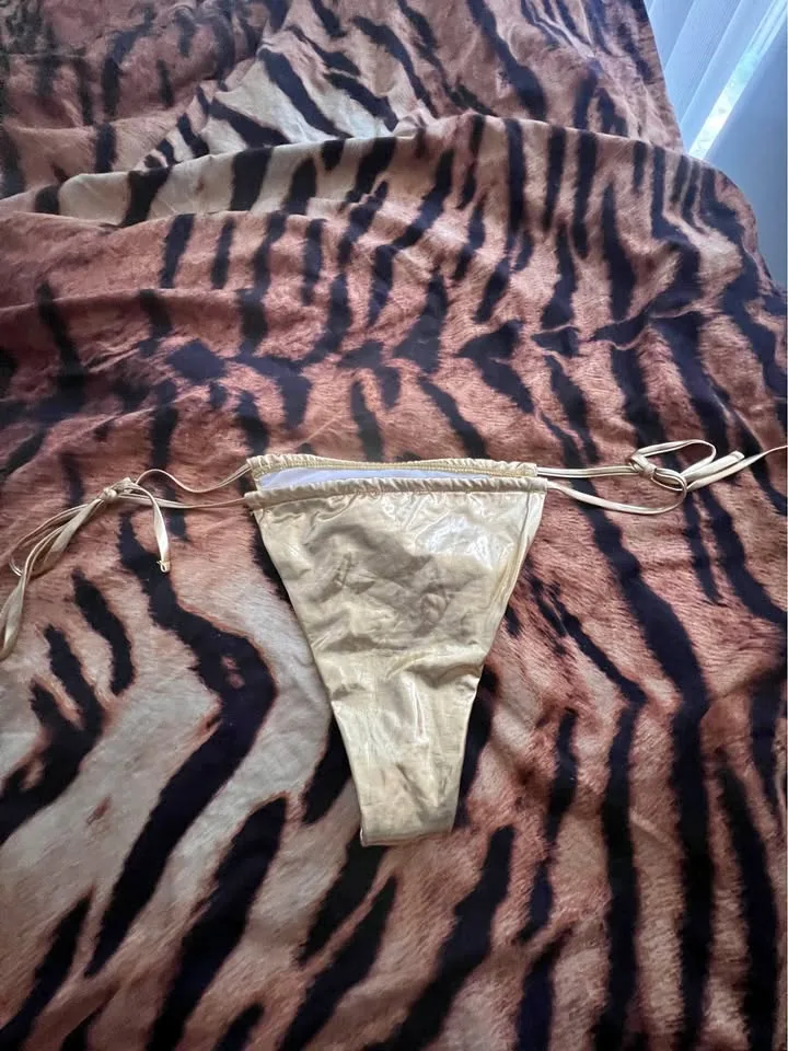 Gold bikini bottoms thumbnail