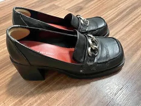 Vintage Loafer 90s Loafers Mary Jane Shoes Platform Heels thumbnail