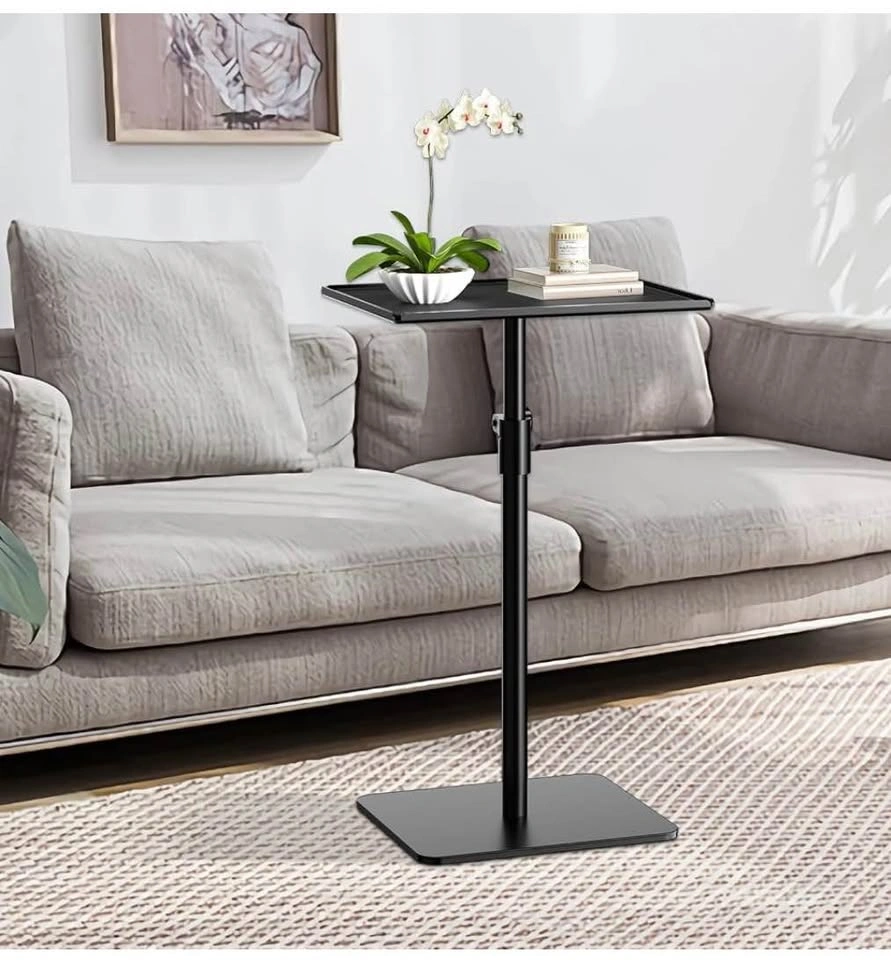 Brand New Adjustable Height Black Metal Side Table - photo 4