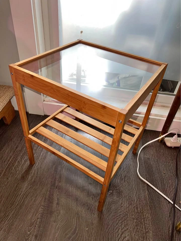 Mid-Mod Mosaic Accent Table + Discontinued IKEA NESNA Stand