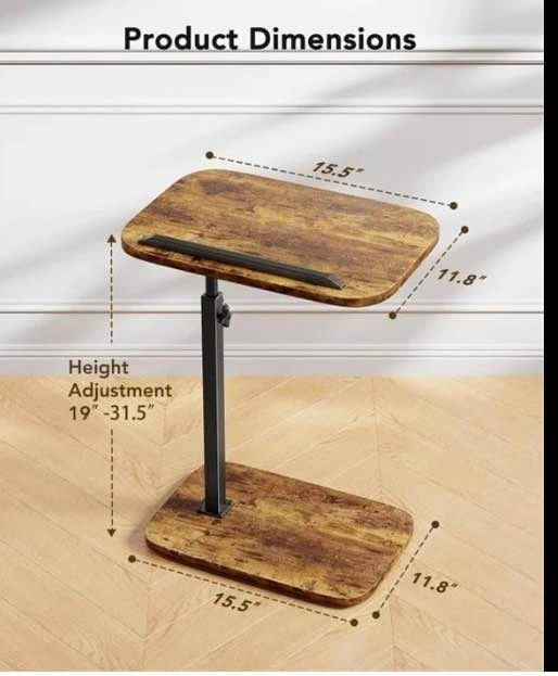 Brand new Adjustable C-Shaped Laptop Side Table - photo 3