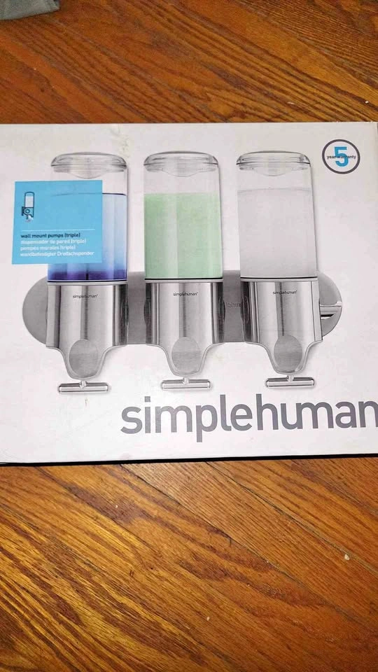 Brand new triple wall mount soap pumps (simplehuman)