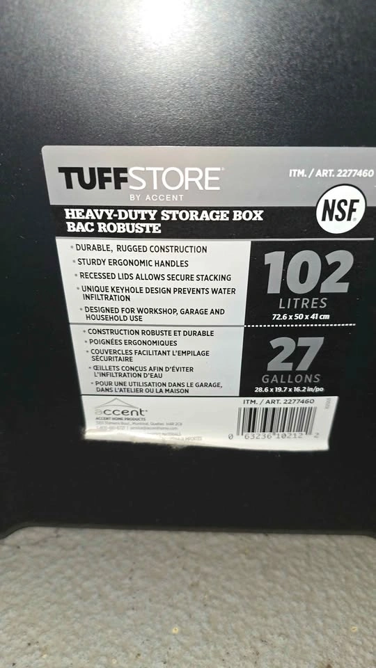 TuffStore Heavy-Duty Storage Box 102L - photo 2