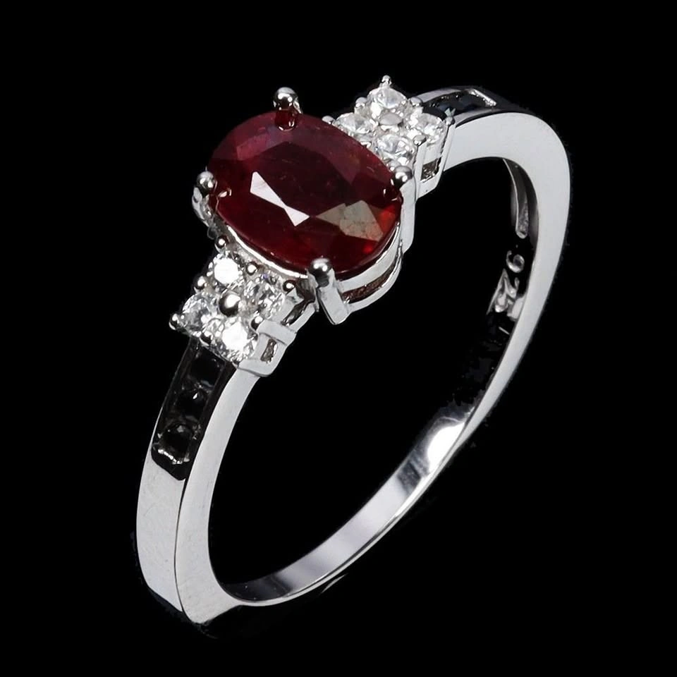Ruby Ring 14K 925 Sterling Silver – Size 7 - $125 - photo 2