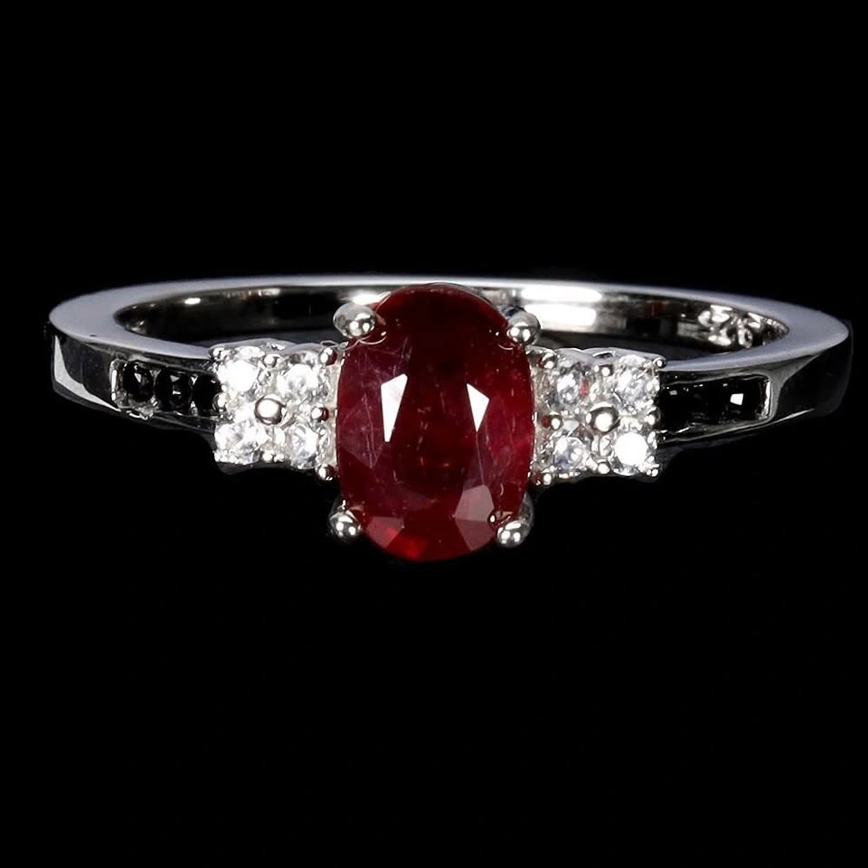 Ruby Ring 14K 925 Sterling Silver – Size 7 - $125 - photo 3