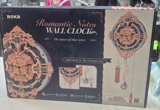 ROKR Romantic Notes Wall Clock Wooden Puzzle