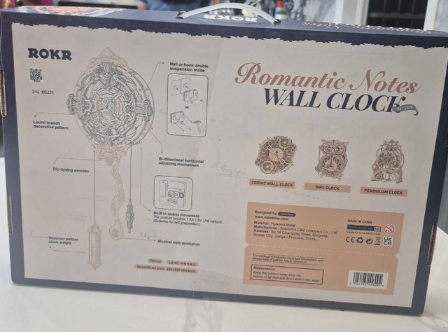 ROKR Romantic Notes Wall Clock Wooden Puzzle - photo 2
