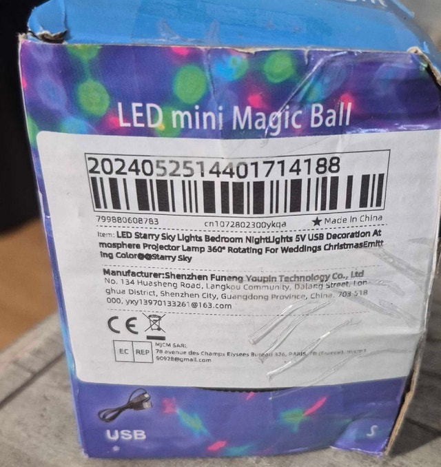 USB LED Mini Star Light Projector - photo 3