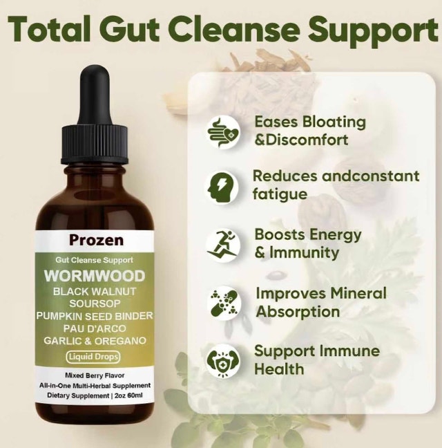 Prozen Wormwood Gut Cleanse Support Liquid Drops - photo 2