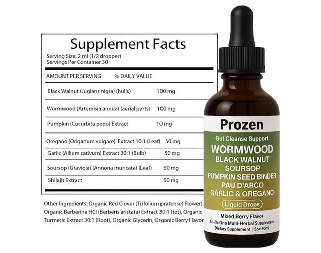 Prozen Wormwood Gut Cleanse Support Liquid Drops - photo 3