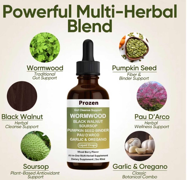Prozen Wormwood Gut Cleanse Support Liquid Drops - photo 4