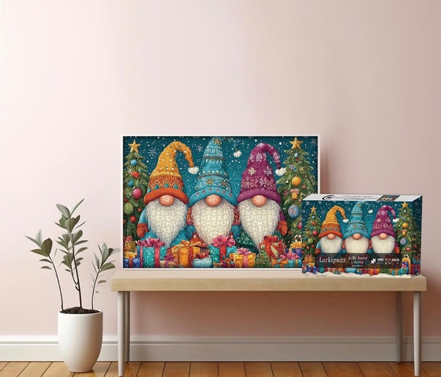 Larkipuzz Jolly Snow Gnome Puzzle - photo 2
