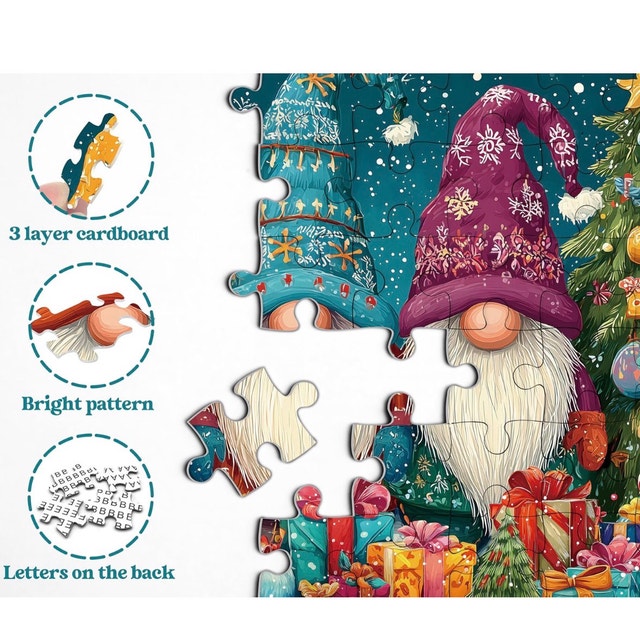Larkipuzz Jolly Snow Gnome Puzzle - photo 4