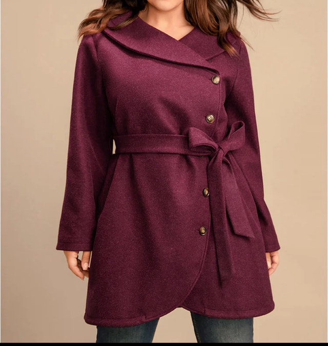 Plus size winter Coat Burgundy! 14-16