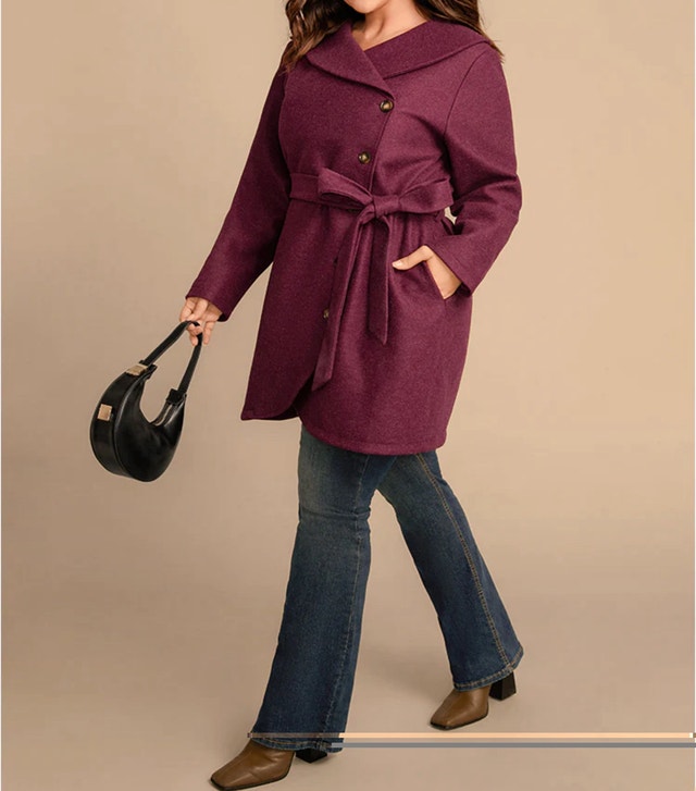 Plus size winter Coat Burgundy! 14-16 - photo 2