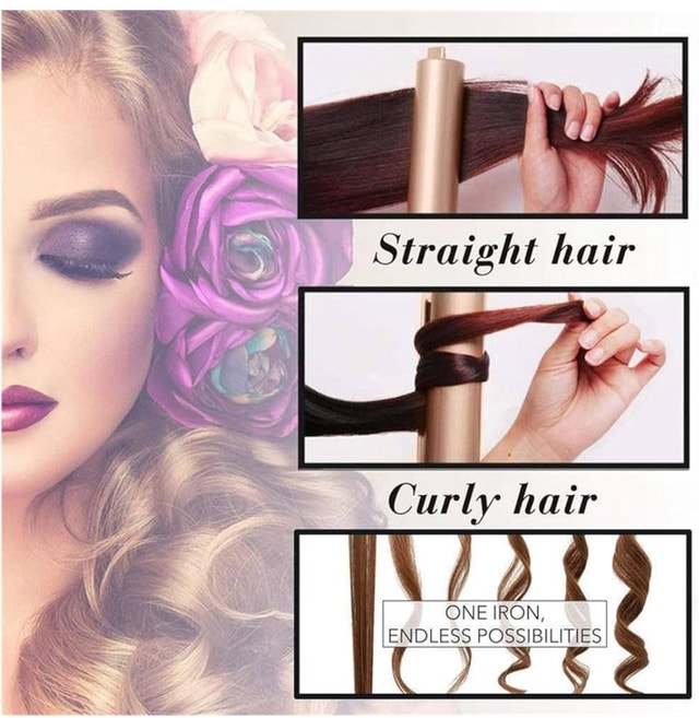 2-in-1 Hair Straightener! Gold