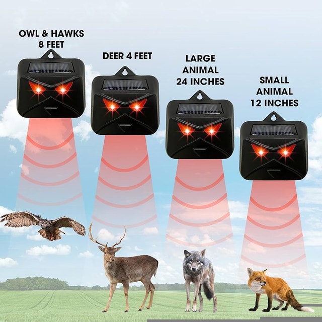 4 Packs Solar Powered Nocturnal Animals Repeller - photo 2