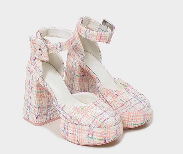 Women's Platform Heels- Fabric! Size 8