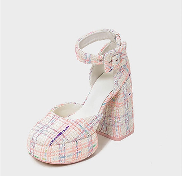 Women's Platform Heels- Fabric! Size 8 - photo 2