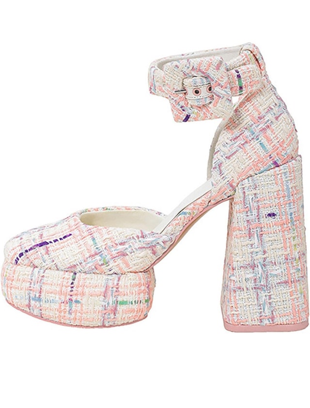 Women's Platform Heels- Fabric! Size 8 - photo 3
