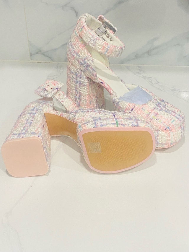 Women's Platform Heels- Fabric! Size 8 - photo 4