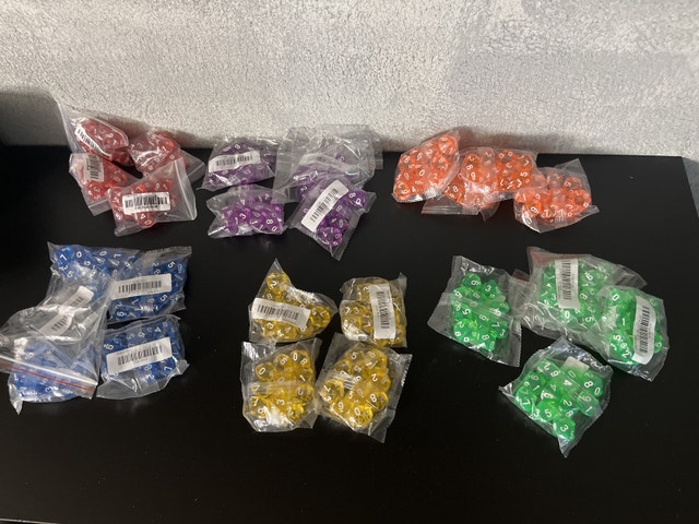 10 Sided Dice- In Multicolours!