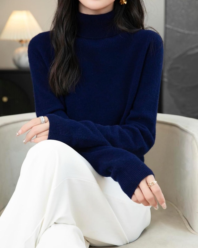 Chanyarn Women's Merino Wool Sweater-Size L
