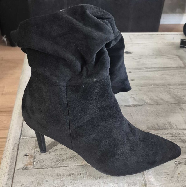 Black Heeled Boots - Size 8 - photo 3