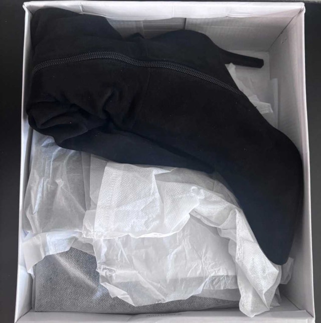 Black Heeled Boots - Size 8 - photo 4