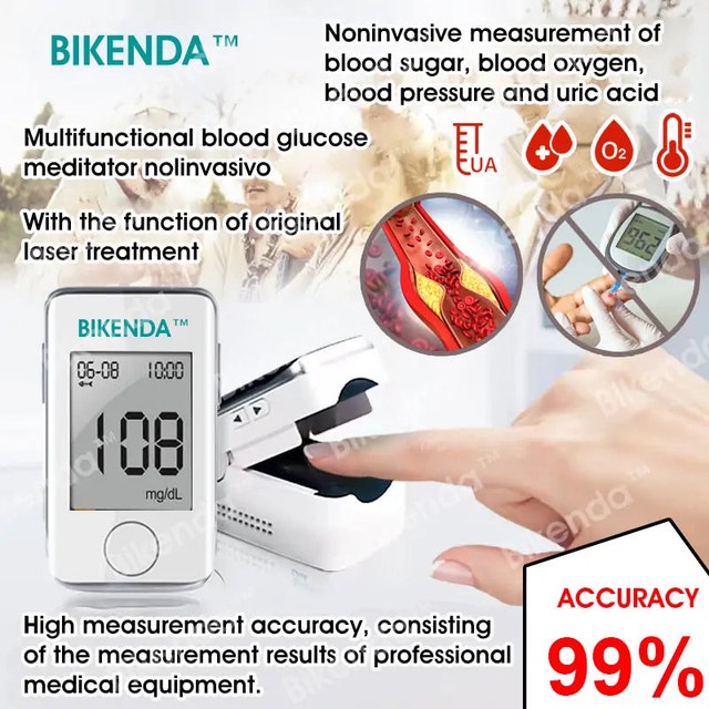 BIKENDA Non Invasive Blood Glucose Meter - photo 2