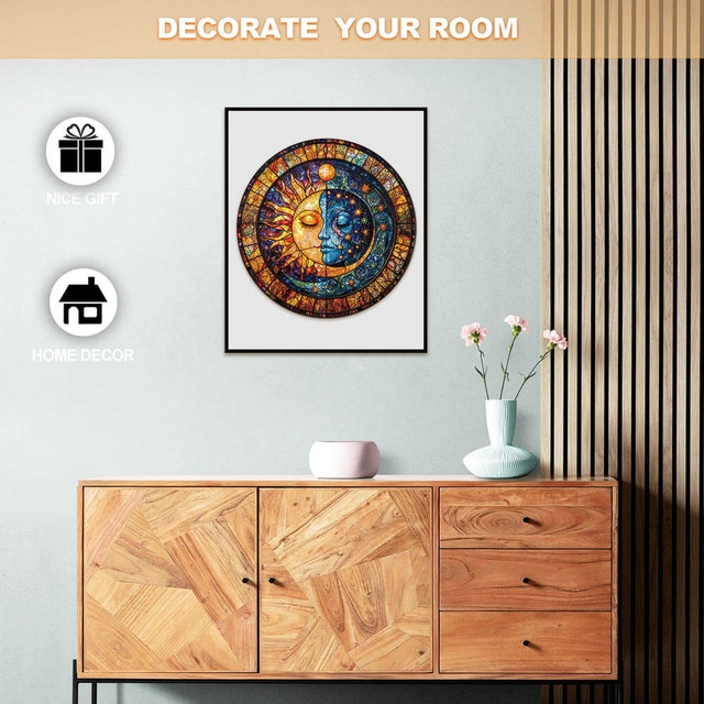 Sun and Moon Harmony Wooden Puzzle: Size XL - photo 3