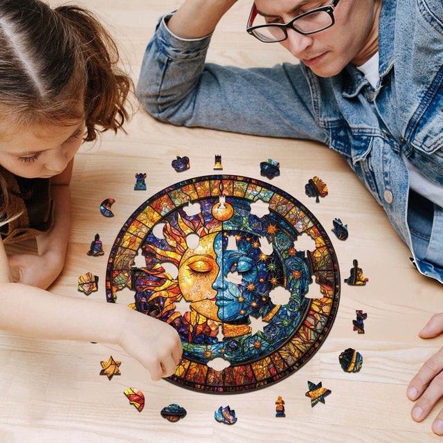Sun and Moon Harmony Wooden Puzzle: Size XL - photo 4