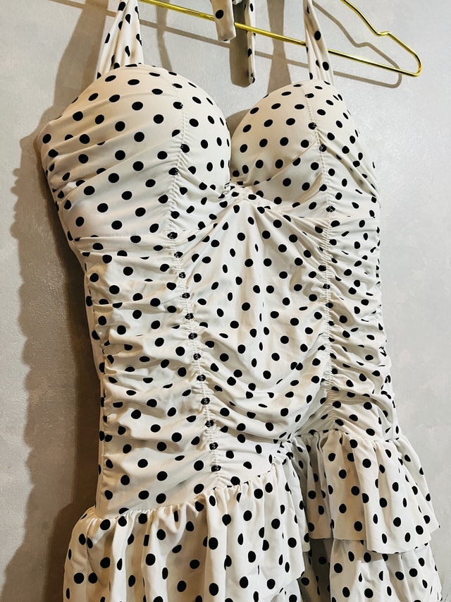 ATLANTIC BEACH Polka Dot Swimsuit Dress-Size S - photo 3