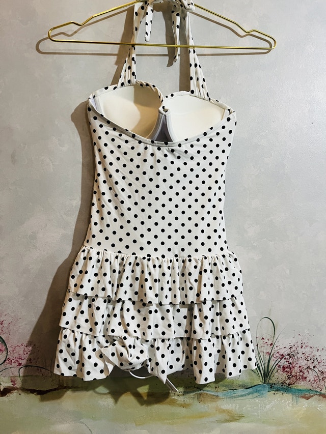 ATLANTIC BEACH Polka Dot Swimsuit Dress-Size S - photo 4