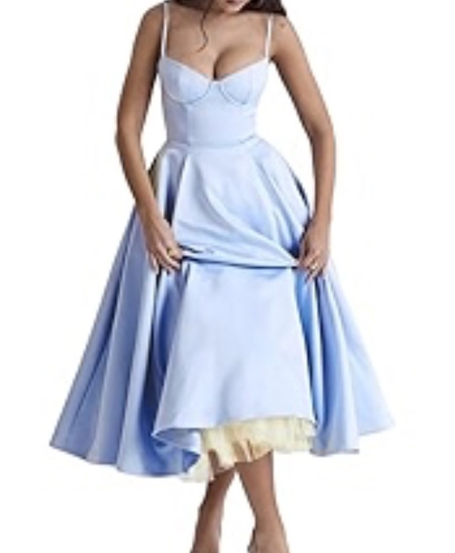 Sky Blue Cocktail Dress-Size M
