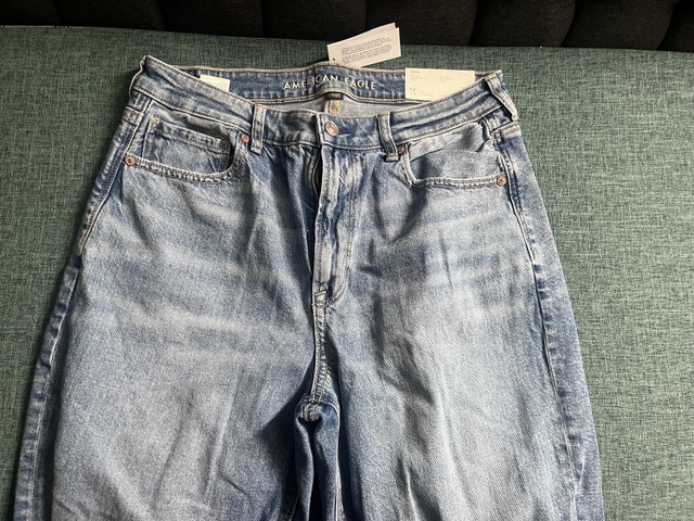 AE Strigid Ripped Mom Jeans Size 12 - photo 2