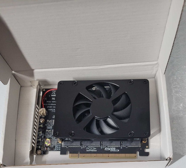 PH44F PCIe 4.0 X16 to 4-Port M.2 NVMe SSD Adapter Card - photo 4