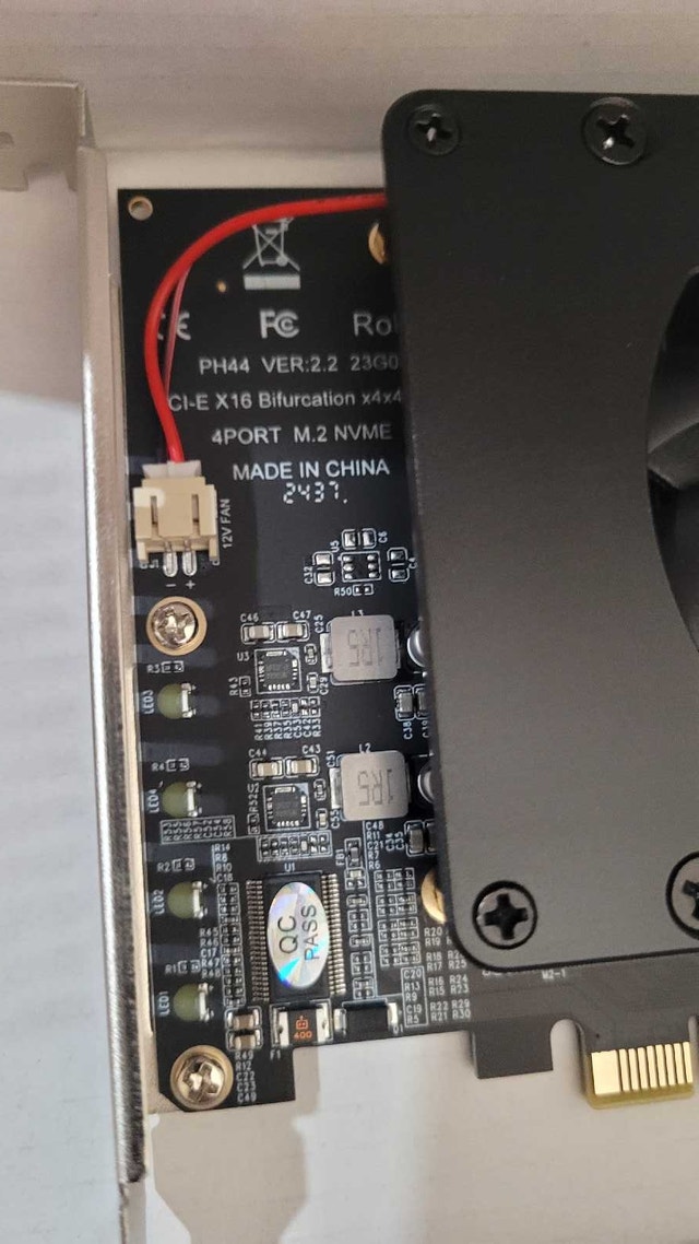 PH44F PCIe 4.0 X16 to 4-Port M.2 NVMe SSD Adapter Card - photo 5