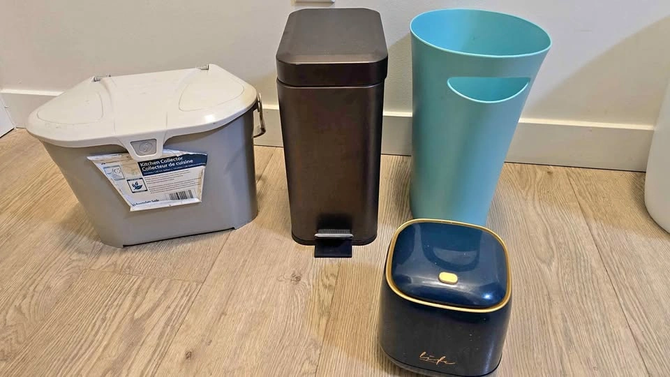 Assorted Trash and Compost Bin Set