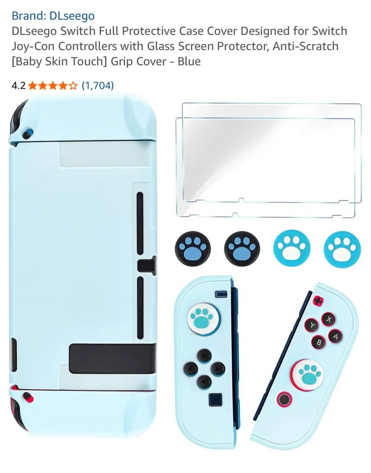 Nintendo Switch Full Case Set with Tempered Glass - photo 2