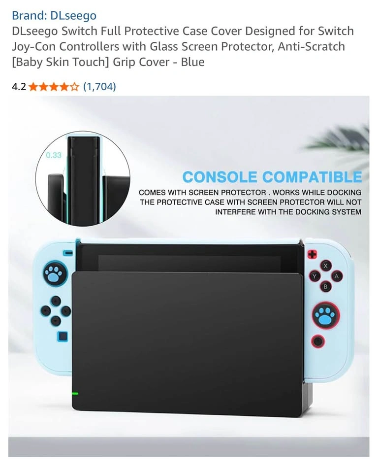 Nintendo Switch Full Case Set with Tempered Glass - photo 5